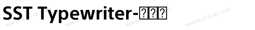 SST Typewriter字体转换